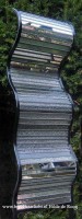 Tuinobject glas in lood - Gegolfd met antiek blank en spiegelglas
